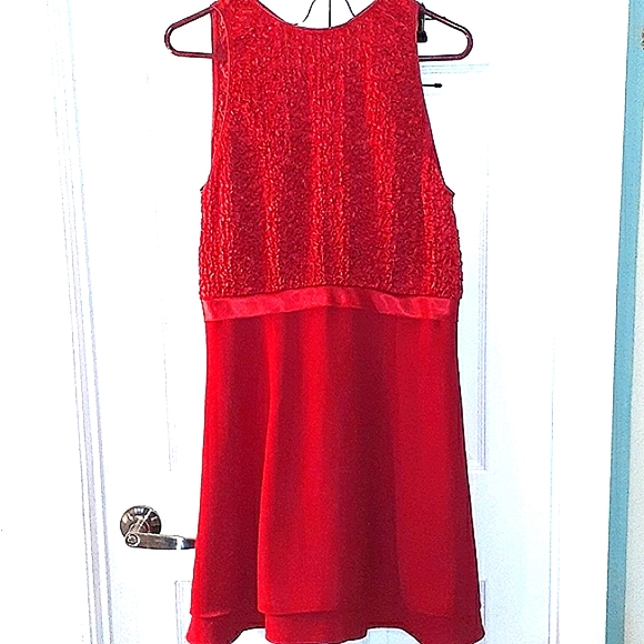 Vintage Reggio Red Dress Size 8 - Picture 3 of 8